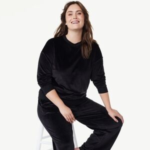 Joyspun Women's Ribbed Velour Top NWT